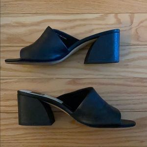 Dolce Vita black leather mule